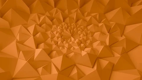 Orange Geometric Triangle Wall waving background. Seamless Loop 4K UHD Stock Footage 101711214