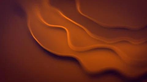 Orange ghostly misty passionate delicate forms - abstract 3D illustration Stock-Illustration