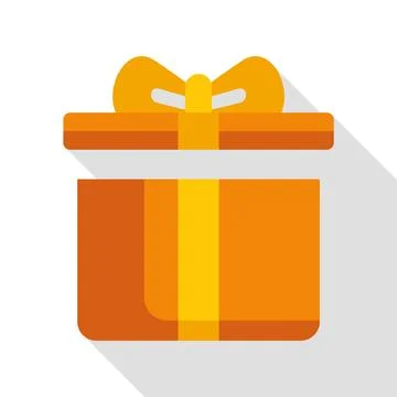 Orange gift box with open lid illustrating a surprise Stock Illustration