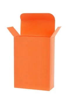 Orange gift box Stock Photos