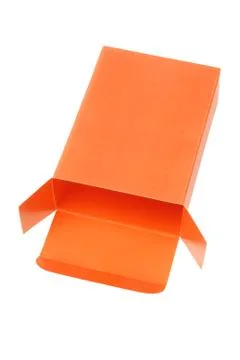 Orange gift box Stock Photos