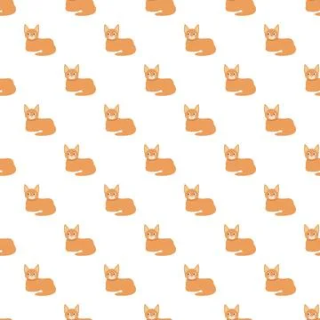 Orange ginger cats seamless pattern background design Stockillustratie