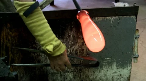 Orange glass Stock Footage 12298867