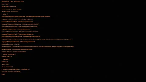 Orange Glitch Hacker Screen Stock Footage 158397302