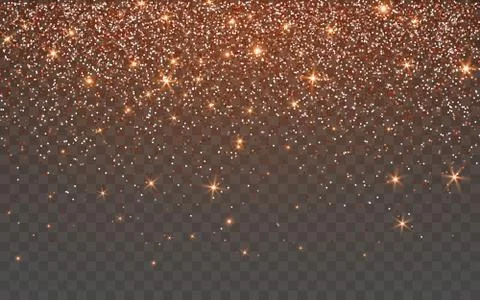 Orange glitter sparkle on a transparent background. Vibrant background with t Stock Illustration
