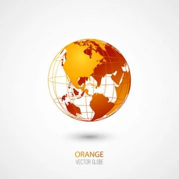 Orange Globe Stock Illustration