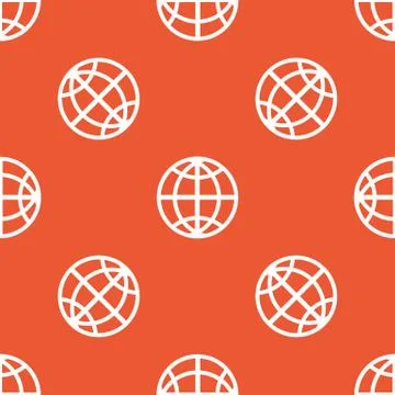 Orange globe pattern Illustrazione stock