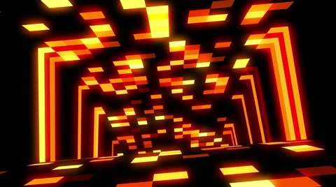 Orange Glow Tunnel Stock-Footage 47294788