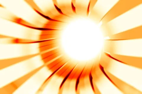Orange glowing 3d shapes render backdrop Stock Photos