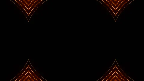 Orange Glowing Curly Pattern Background VJ Loop in 4K Stock Footage 324639739
