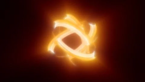 Orange glowing distorted ring with fiery motion, evoking powerful heat, for.. 스톡 사진