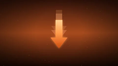 Orange Glowing Down Arrow Motion Graphics Background 스톡 동영상 347966045