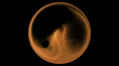 Orange glowing energy flowing in magic crystal ball - seamless (FULL HD) Stock Footage 61484286
