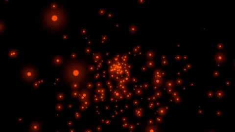 Orange glowing floating spheres, abstract warm particles, data visualizatio.. Stock Footage 337702887