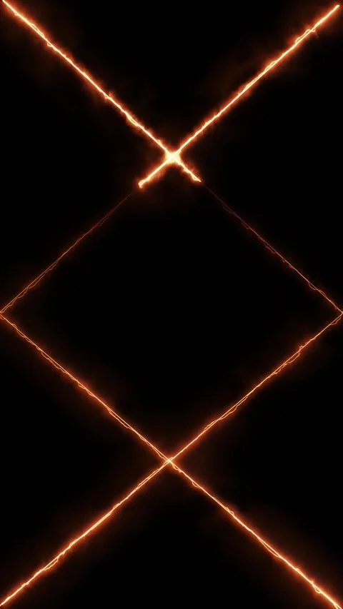 Orange glowing neon lines motion design. 库存影片 331898299
