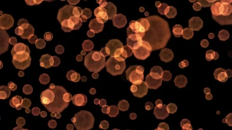 Orange Glowing Spheres Bokeh Particle Background Stockbeeldmateriaal 339822984