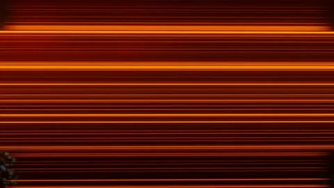 Orange glowing stripes on a black background. looped animated background. 3d ren Stock Footage 153812033