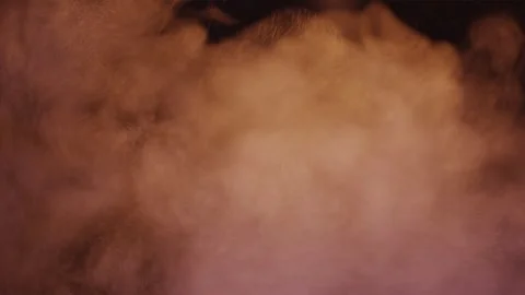 Orange Gold Glow Dust Particles Flowing Stock Footage 252817352