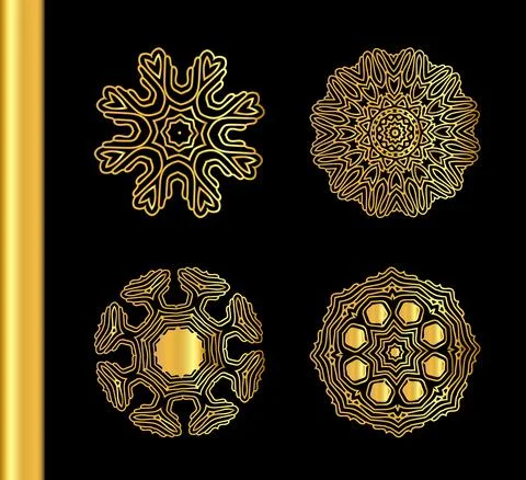 Orange gold  pattern isolated on  background イラスト素材