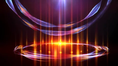 Orange Golden Shinning Particles Rays Snake Animation Background Stock-Footage 276708636