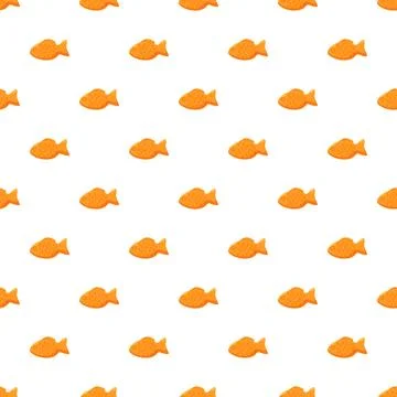 Orange goldfish cracker snack seamless pattern Stockillustratie