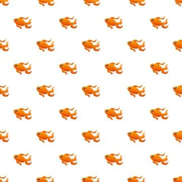 Orange goldfish repeating pattern background 스톡 일러스트