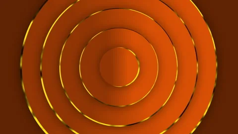 Orange gradient and gold concentric circles invite a luxurious and stylish feel Stock Footage 285101133