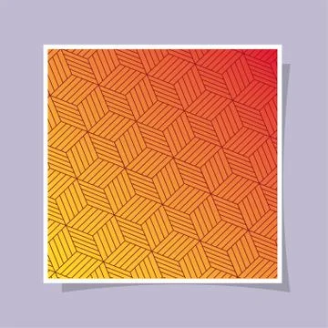 Orange gradient and pattern background frame vector design Stock Illustration