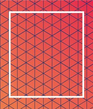 Orange gradient and pattern background with frame vector design Illustrazione stock