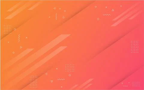 Orange Gradient geometric shape background - Wallpaper Background 스톡 일러스트