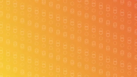 Orange gradient with hexagonal columns, seamless looping animation. Stock Footage 286419659