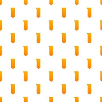 Orange gradient ribbons forming seamless bookmark pattern Illustrazione stock