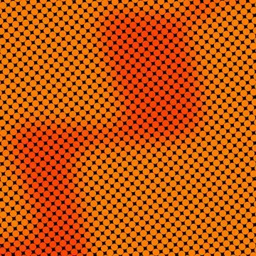Orange gradient  round shape pattern background Stock Illustration