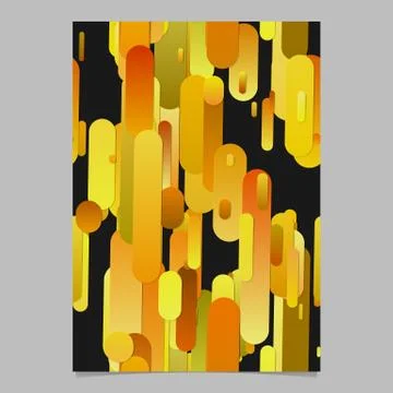 Orange gradient rounded stripe pattern poster background - vector page template 스톡 일러스트