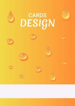 Orange gradient vector card design template Stock Illustration