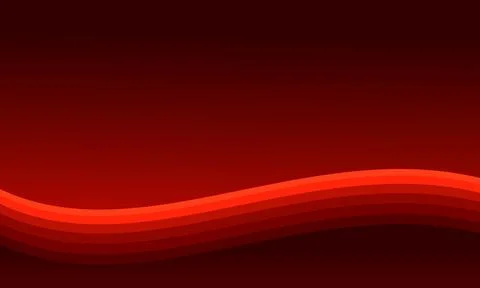 Orange gradient wave abstract background with curved lines. horizontal flowing Stock Illustration