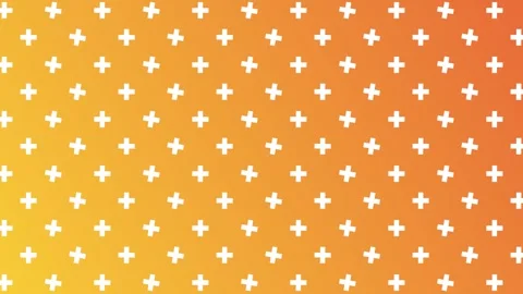 Orange gradient with white plus signs, seamless looping. Stock Footage 286416875