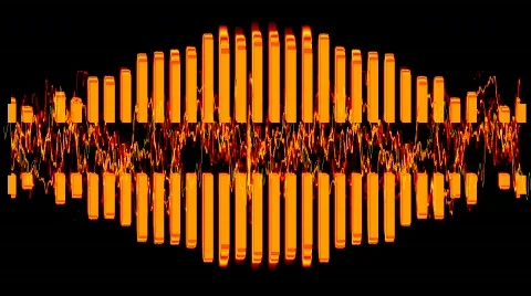 Orange Graphic 3D Equalizer Stock Footage 341478