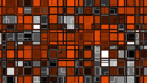 Orange gray and black rectangles form a grid pattern. Stock Footage 289066730