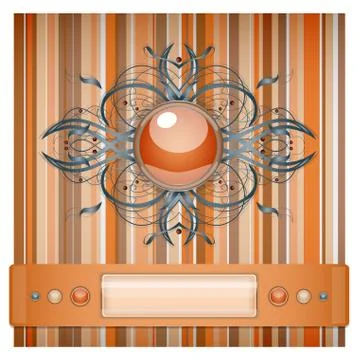 Orange - gray background with pattern. Stock Illustration