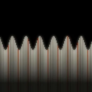Orange gray wave on a black background for wallpapers Stock Illustration