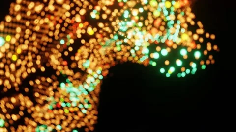 ORANGE GREEN Glitter Background Loop  Background Stock Footage 173590380
