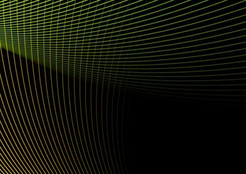 Orange green minimal wavy lines abstract futuristic tech background イラスト素材