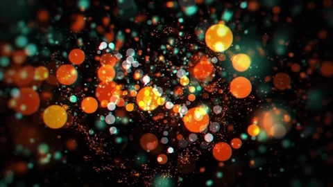 Orange Green Particles Explode Transition Reveal Stock Footage 305005865