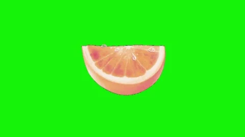 Orange on green screen background Vidéo 329331834