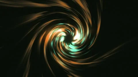 Orange Green Twirling Vortex - Seamless Loop Stock Footage 263180832