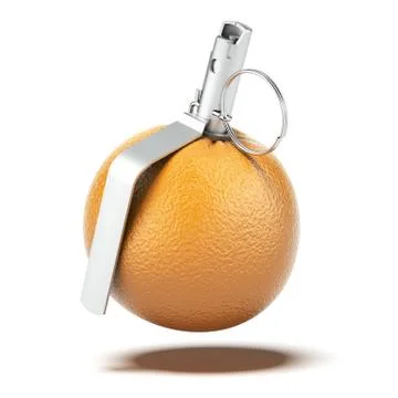 Orange with grenade detonator Stock Illustration