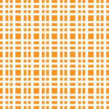 Orange grid white lines chess pattern bright Stock Illustration