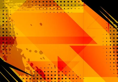 Orange Grunge Background and Texture Stock Illustration