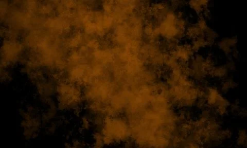 Orange Grunge Smoke Texture Background With Dark Dramatic Mood Stock Photos